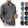 Men's Corduroy Shirt Jacket, Long Sleeve Loose Fit Casual Shirt, Heavyweight Fall Winter Overshirt