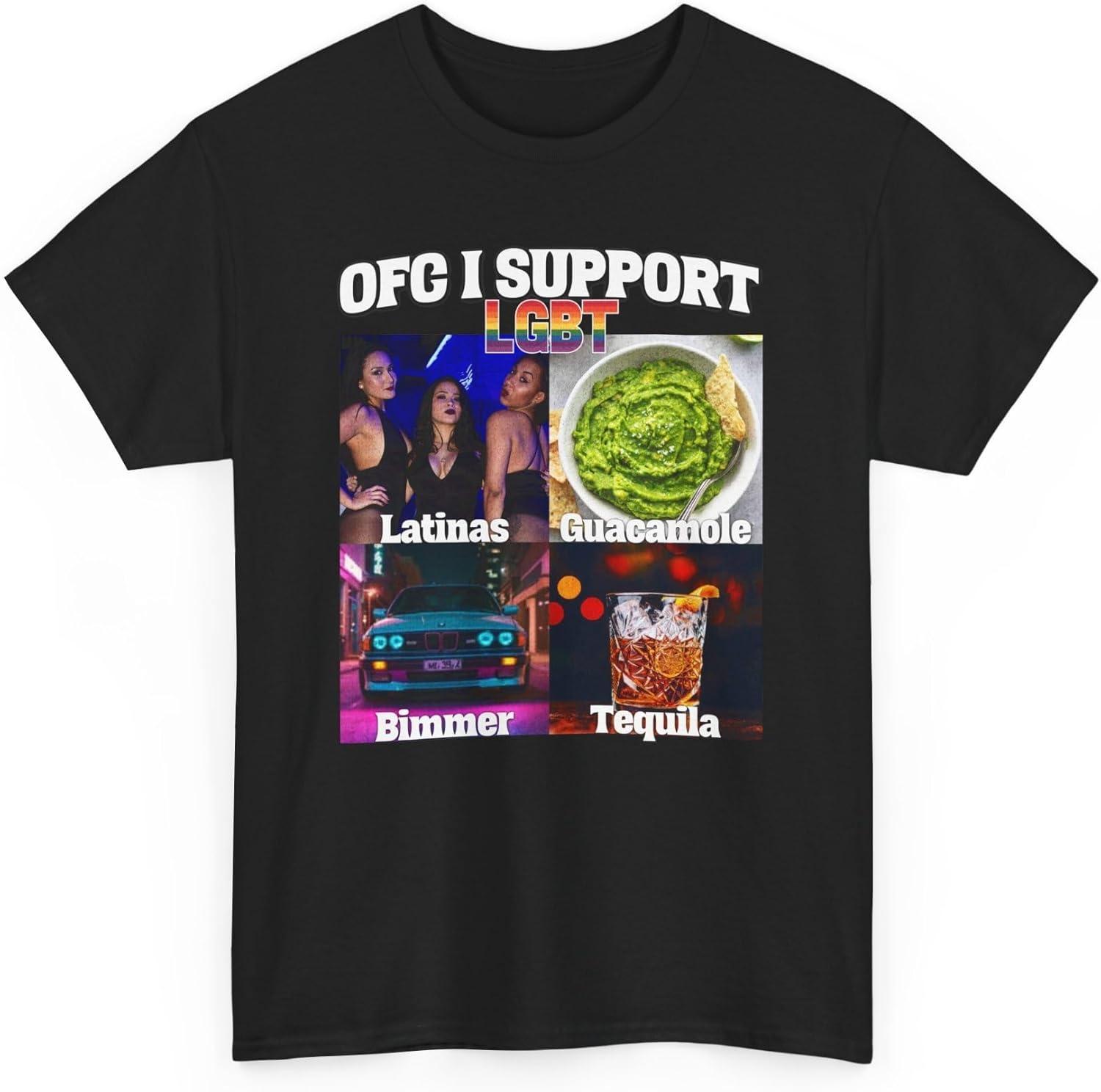 

OFC I Support LGBT T-Shirt, Funny Offensive Meme Tee, Inappropriate Unisex Gift, Gen Z Humor Shirt, Sarcastic Patriotic Shirt XXXXXL чорний