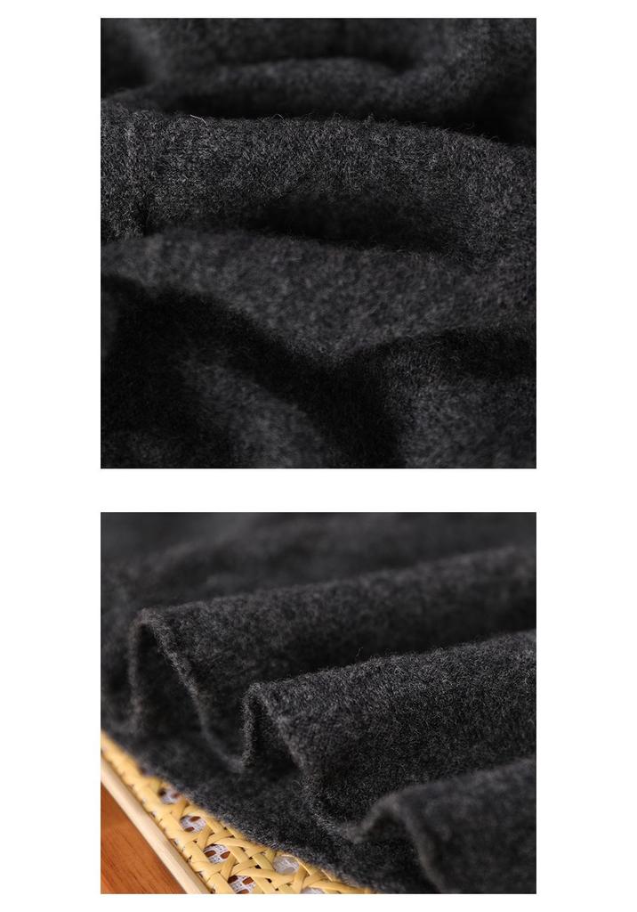 Women's Knitted A-Line Umbrella Skirt - Mid-Length Thickened Wool for Autumn/Winter 2025
