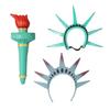 Yousheng Statue of Liberty Headband Crown Torch Cosplay Lady Liberty Costume Accessories 4th of July Independence Day Hair Hoop