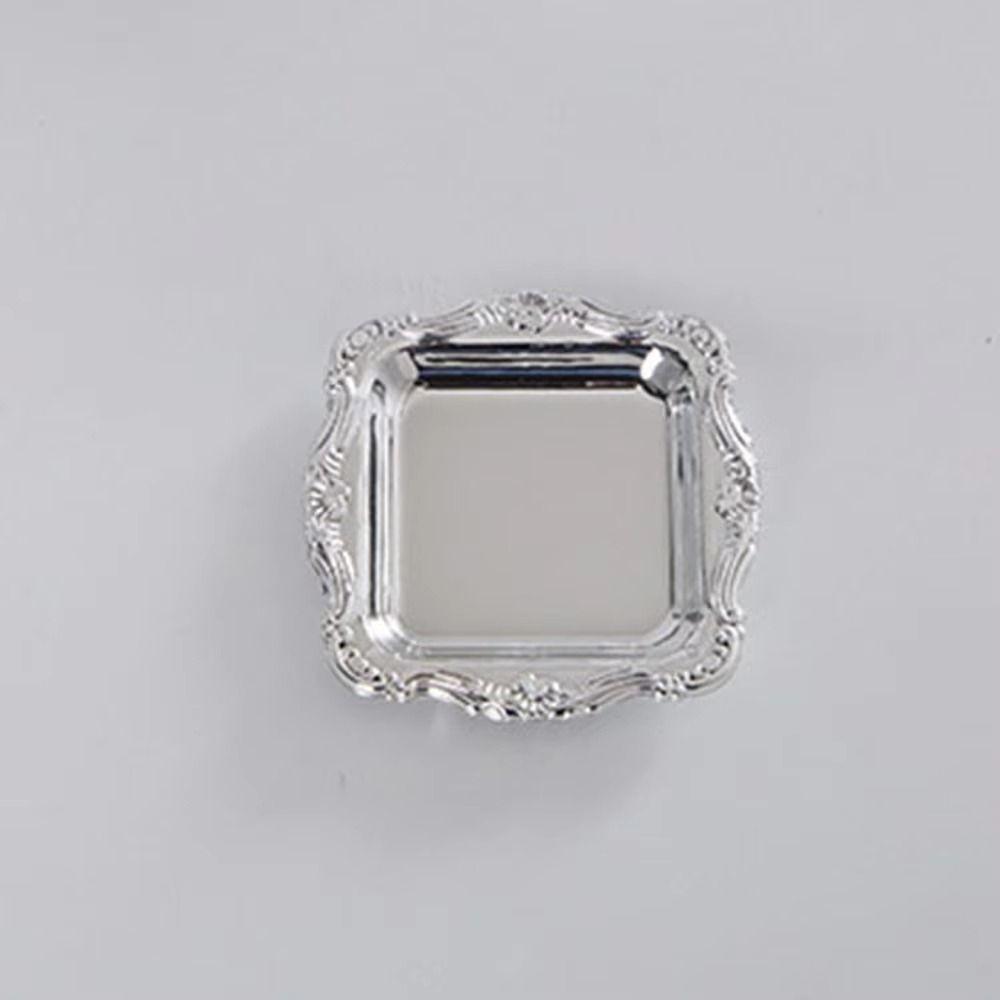 10Pcs Gold Silver Storage Tray Mini Size Display Tray Portable Jewelry Tray for Home Party Decor