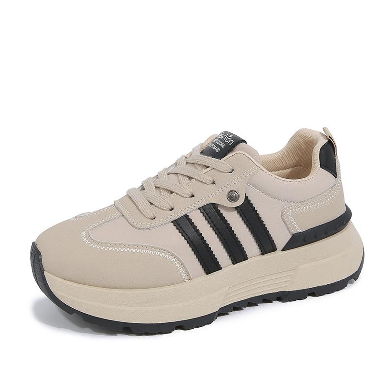 Platform-soled Forrest Gump Shoes Retro Women's Shoes Light and Casual New Non-slip Sneakers Dad Single Shoes