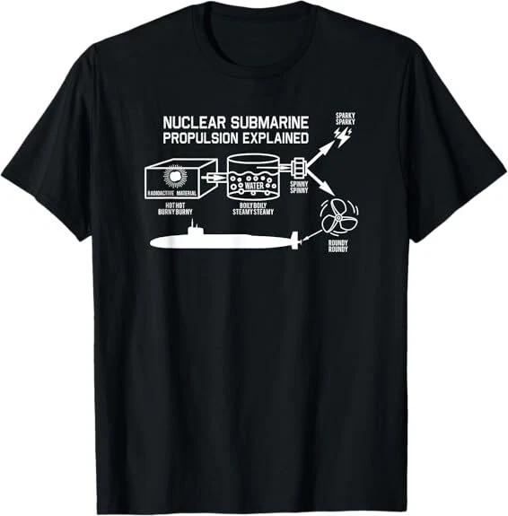 Men s and Women s T-shirts NEW LIMITED Nuclear Submarine Propulsion Funny Diagram Best Tee T-Shirt S-3XL L