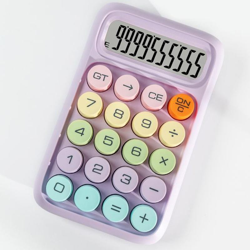 Mekanik Tuşlar Retro Daktilo Hesap Makinesi Kırtasiye Büyük Ekran Vintage Gradyan Renkli Hesap Makinesi Kullanımı Kolay Taşınabilir