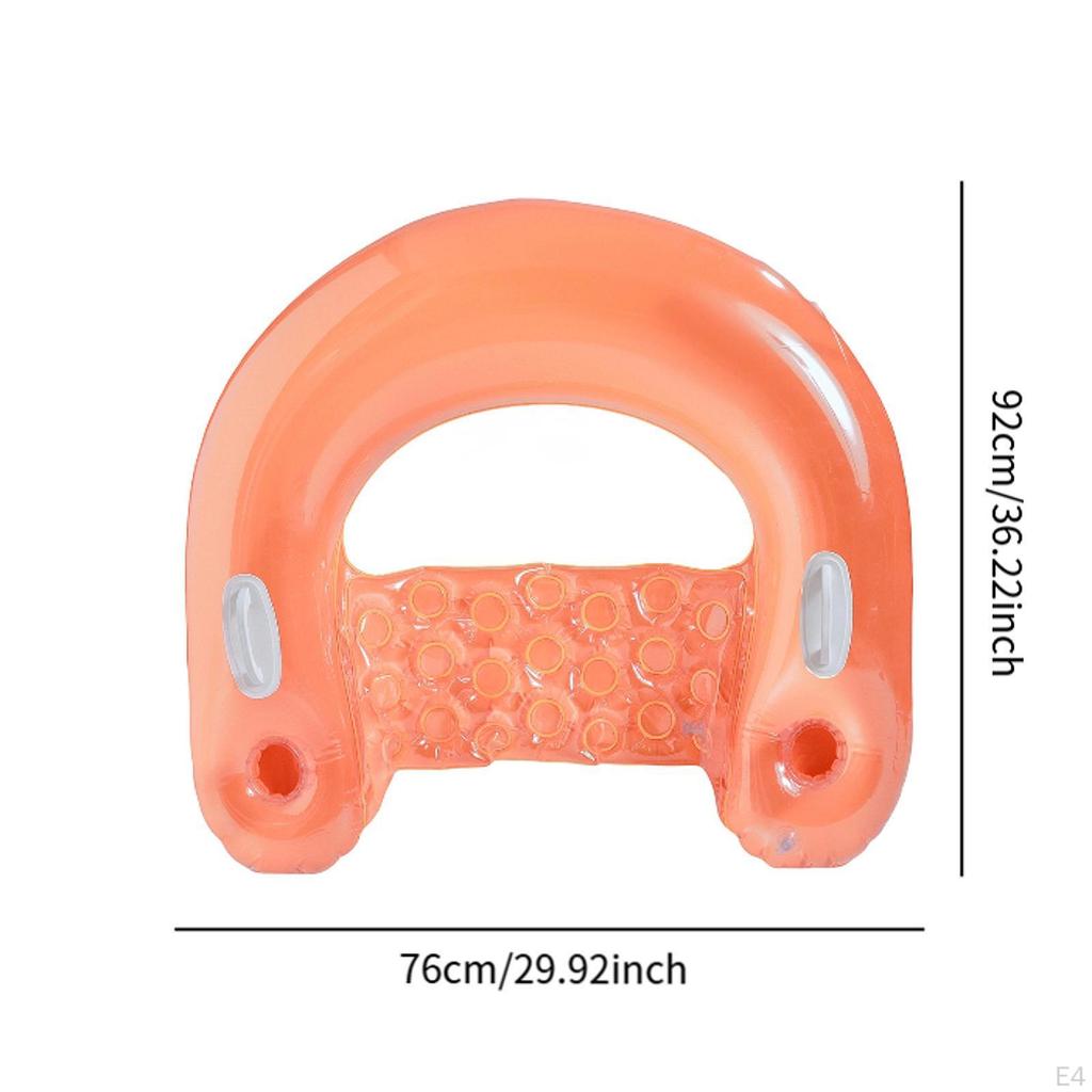 Adult Inflatable Pool Lounger with Cup Holder for Summer Fun