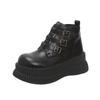 Retro Martin boots women's new autumn and winter new versatile short boots thick-soled trendy cool single boots black