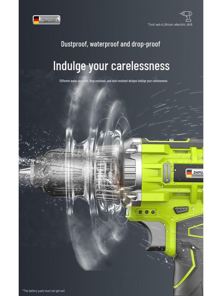 Shibaura Electric Drill & Screwdriver Home Tool Set with Lithium Battery