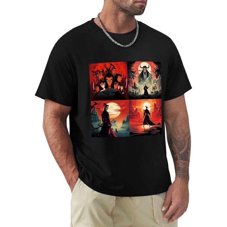 YUSTAK Samurai Jack Classic Men s Crew Neck Short Sleeve T-Shirt XXXXXL разноцветный