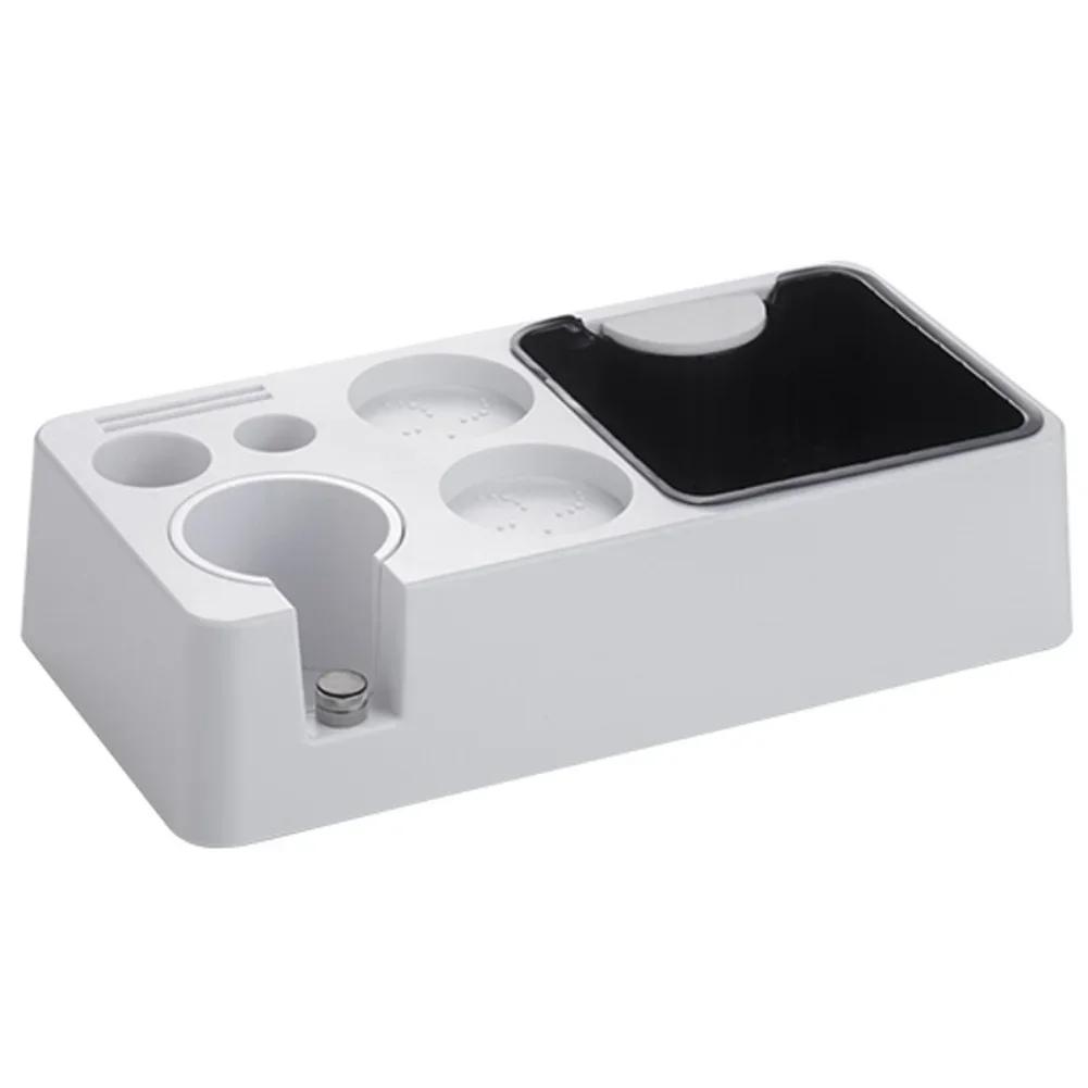 Espresso Knock Box Tamp Station Non-Slip Base Coffee Tool Organizer 51/53/58MM Coffeeware Tamp Station 32x14.8x7.5cm Storage Box