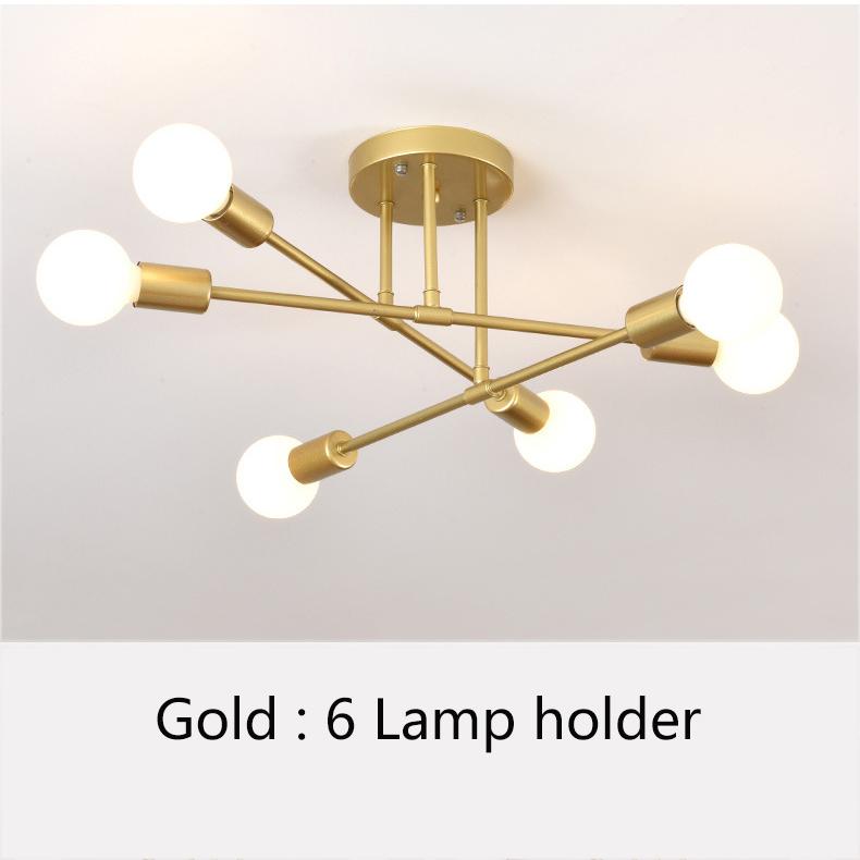 6 Heads LED Ceiling Lamp for Living Room Nordic Dome Light Home Decoration Lighting Natural Light 3 Colors Lighting Chandelier