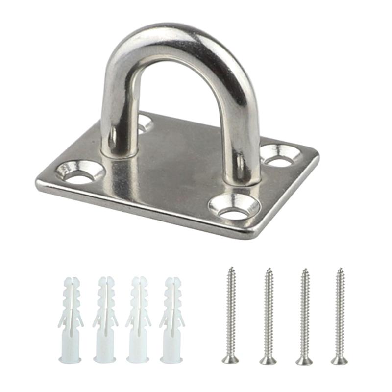 Stainless Steel Eye Plates for Secure Wall Ceiling Mounting Hammock Hook Hanger Outdoor Indoor Use Rustproof Deck Plates