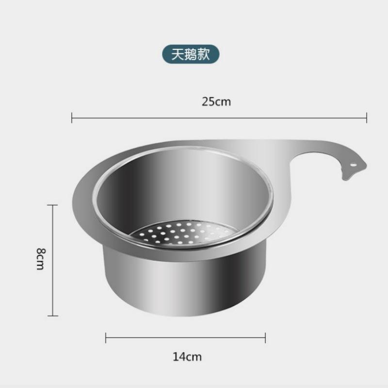 Stainless Steel Swan Sink Strainer Basket Faucet Hanging Corner Sink Filter Basket Easy to Use Drain Basket for Kitchen PH327