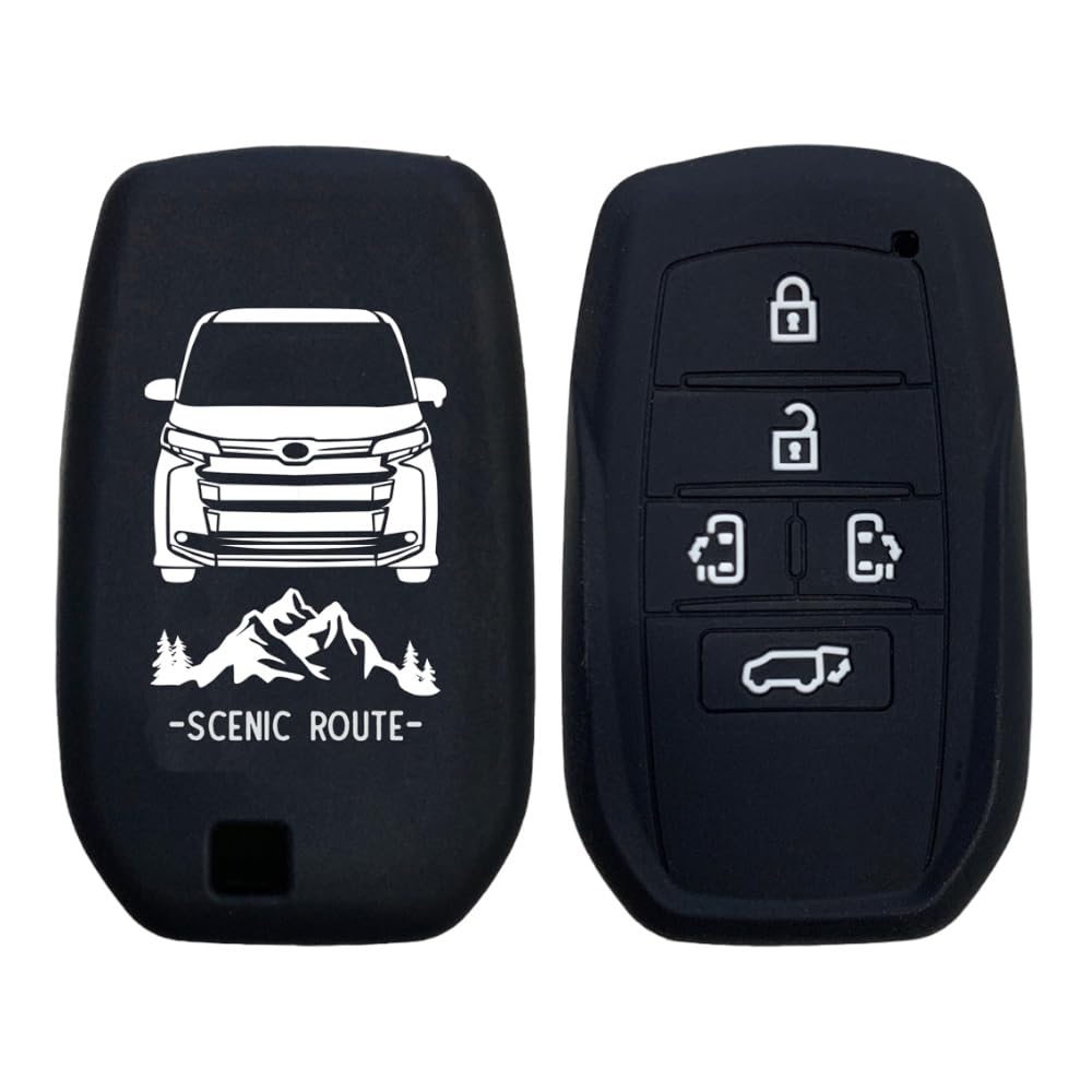 

Suity Toyota 90 Series Noah Dedicated Design Type Smart Key Silicone Key Cover Key Case Black for Scratch 5-Button (Ideal Protection)