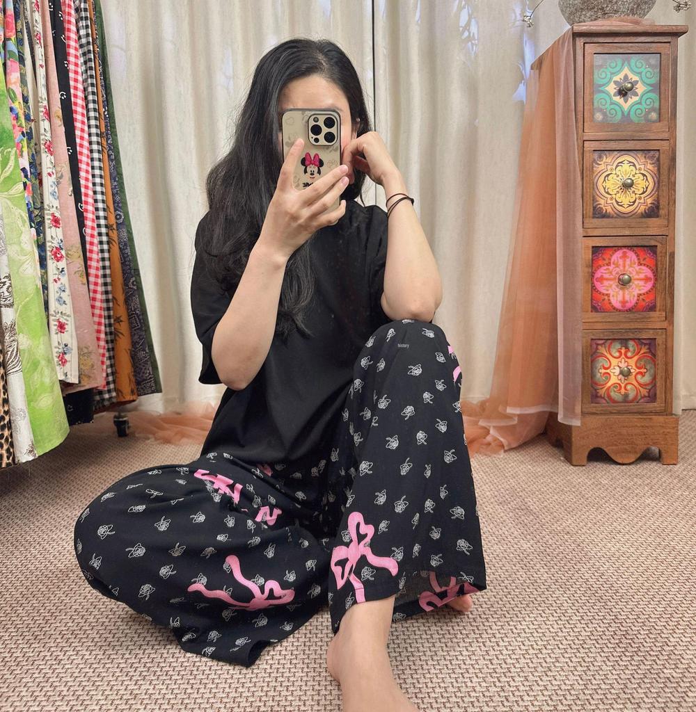 Three Sizes Women's Cotton Silk Wide-Leg Rayon Pants - Spring/Summer Breathable, Plus Size Casual Home Sleepwear