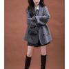 Double-sided cashmere coat, high-end loose suit woolen jacket for women, gray temperament spring women's clothing