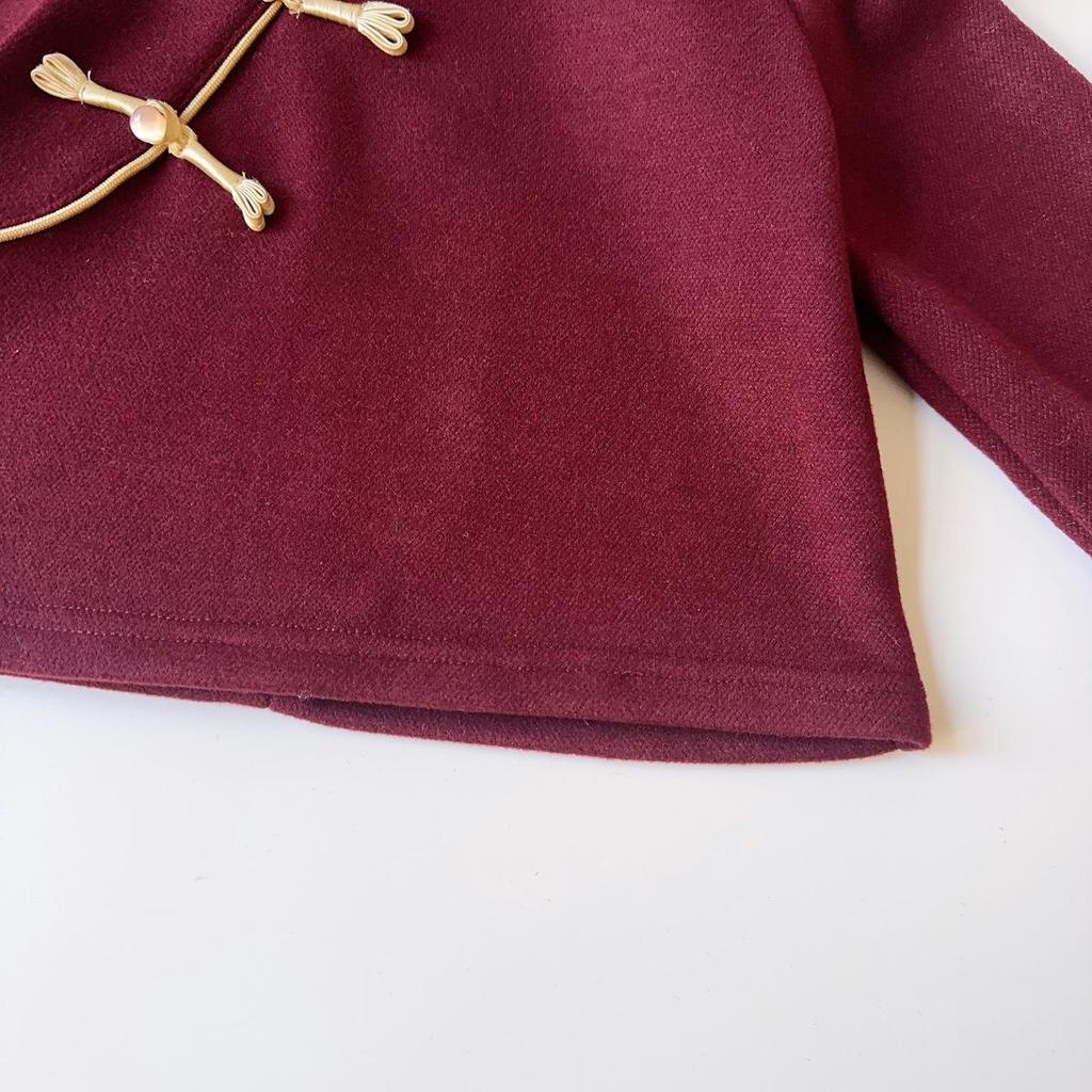 “Girls' Chinese Style Winter Coat & Skirt Set - Fleece Lined, New Year Design”