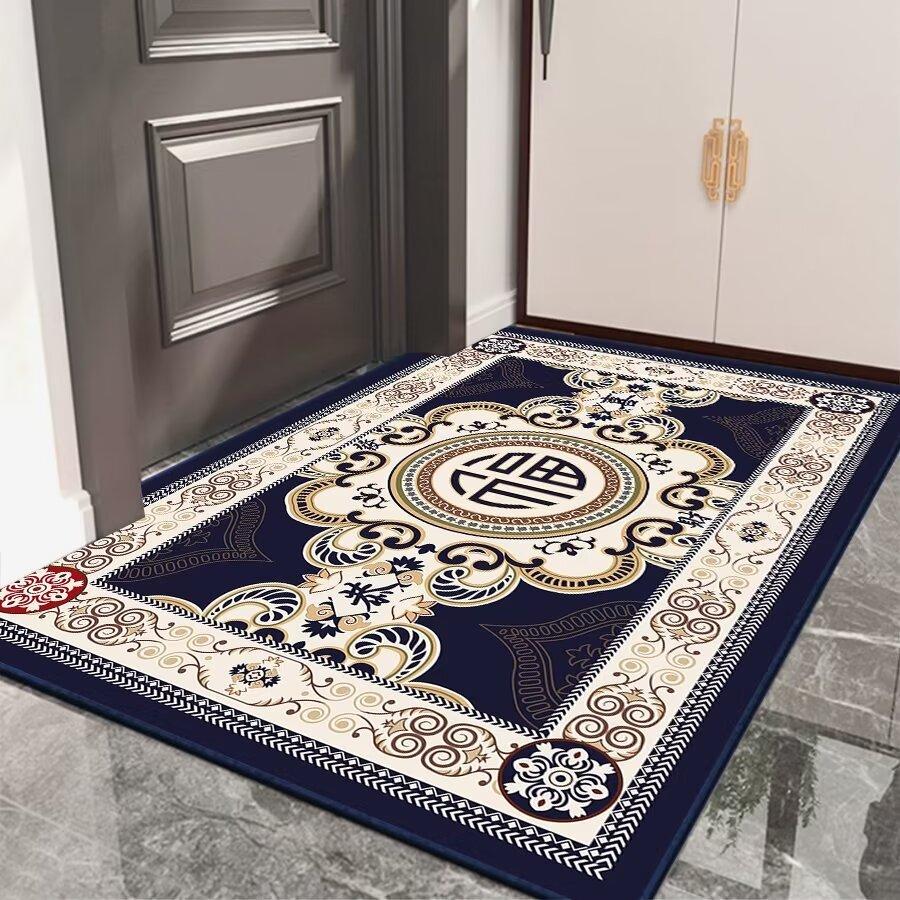 Chinese Style Stripe Red Carpet Living Room Sofa Bedroom Study Kitchen Entrance Door Mat Non-slip Light Luxury Home Decor Rug