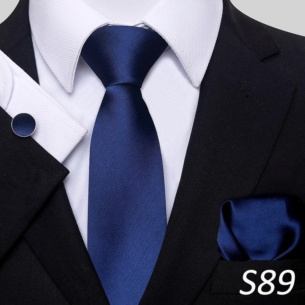 Men'S Tie Three-Piece Set Striped Flower Series Shang Tie
