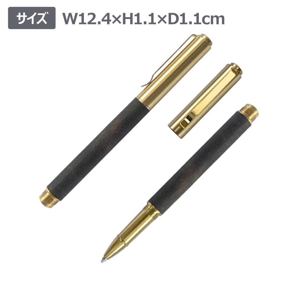 IWI Rollerball Hand Script Retro Dark Pen, Brass, Brown, 9S643SRP-BR8
