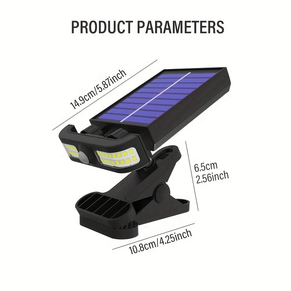 Outdoor Solar Clip Light with Motion Sensor Induction Adjustable Angle Power Mode Display