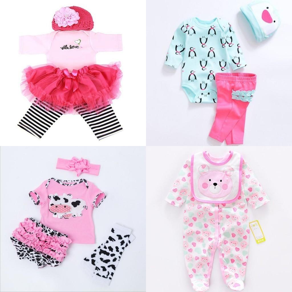 Adorable Romper Dress Clothes For 22''-23'' Lifelike Reborn Baby Dolls