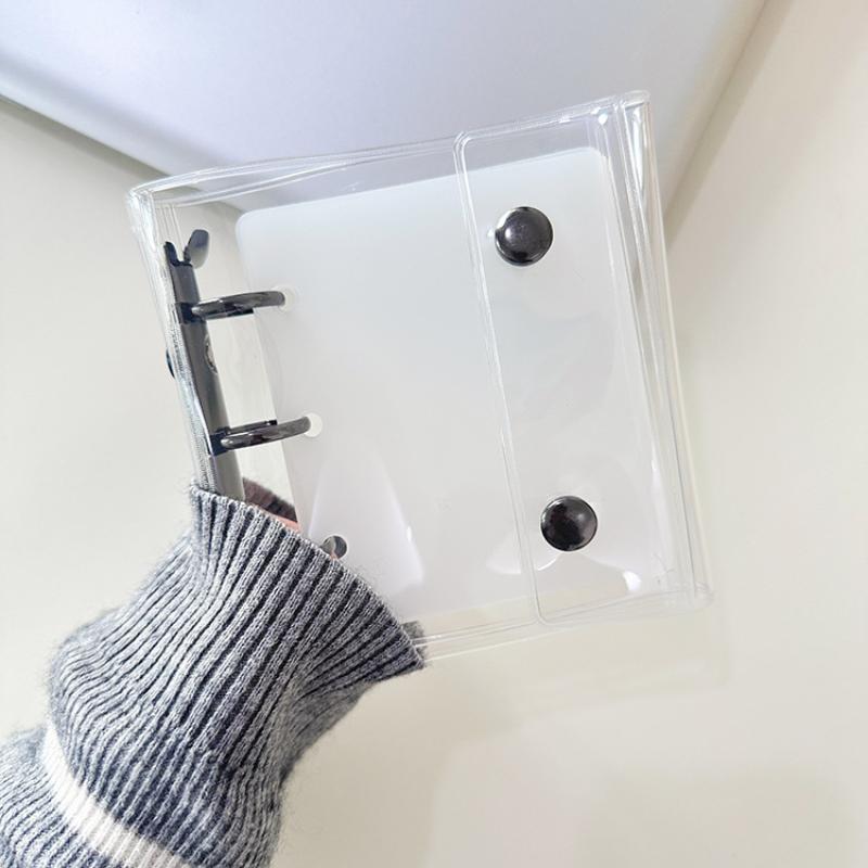 Ins Style Mini Wearable Nail Art Loose-Leaf Storage Transparent Pvc Nail Art Collection Booklet Frosted Baffle Sample Color Card