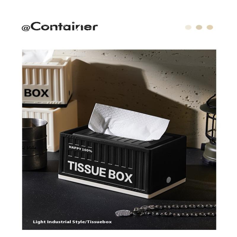 Plastic Tissue Box Holder Paper Storage For Living Room Napkin Holder Container With Lid For Home Office