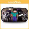 2023 New Large Capacity Kids Minecraft Pencil Case Polyester Cartoon Stationery Bag
