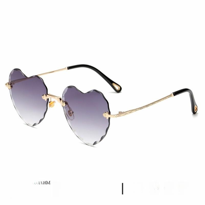 Love Heart Gradient Sunglasses For Women Uv400 Sun Protection Fashion Accessory