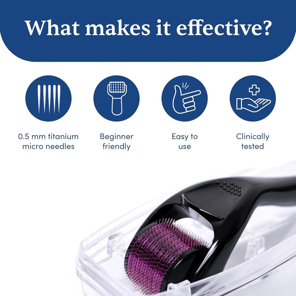 Man Matters BeardGro Oil-In-Serum 30 Ml & Derma Roller 540 Needles for Fuller Beard Growth