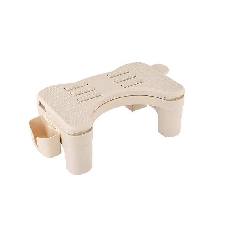Adjustable Office Footrest Stool Home Pad Footstool Bathroom Children Stool Plastic Material Comfortable Ergonomic Design белый