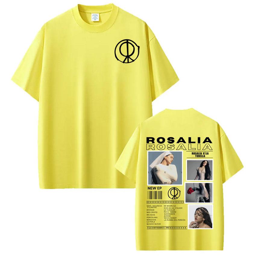 Zpěvačka Rosalía LUX Album Tour 2025 Potisk Tričko Pánské Dámské Módní Bavlněná Trička Oversized Hiphop Ležérní Pohodlná Trička Top