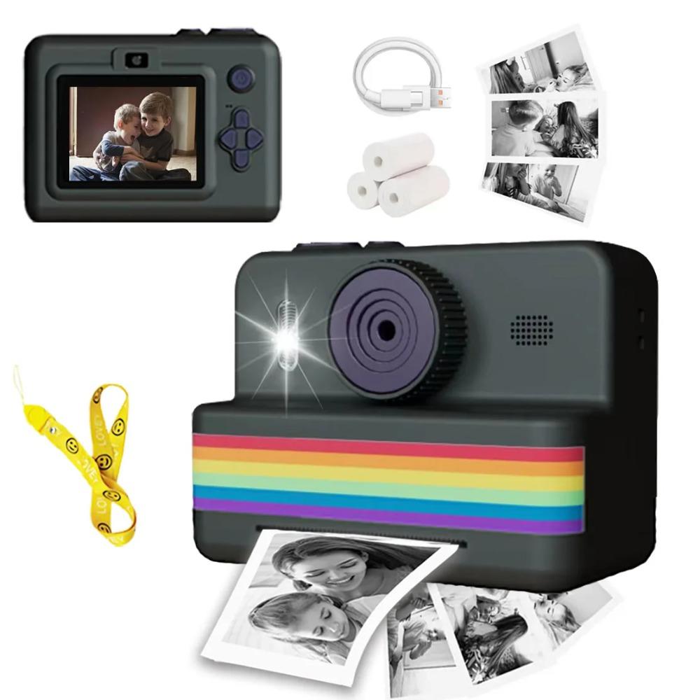 Digitale Kinderkamera für Fotografie Mini-Drucker Tragbar Thermisch Sofortbild-Foto Kinderkamera 2,8 Zoll HD-Video Spielzeug Geschenke