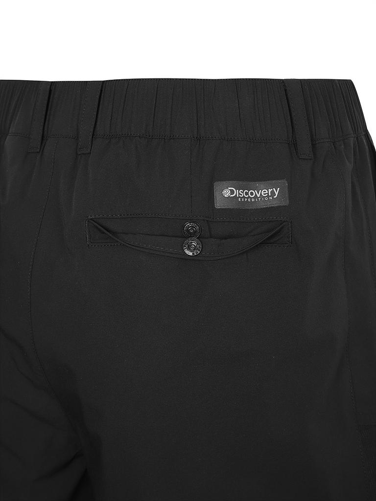 DISCOVERY EXPEDITION Freshvent Men'S Semi-Loose Material Mix Cargo Shorts (Black)