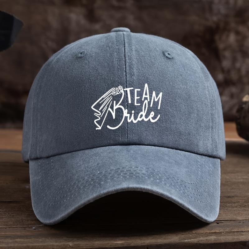 TEAM Bride Letter Print Baseball Hat Men's Outdoor Peaked Hat Trend