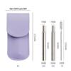 304 Stainless Steel Foldable Telescopic Straw with Brush - Outdoor Gift Tableware