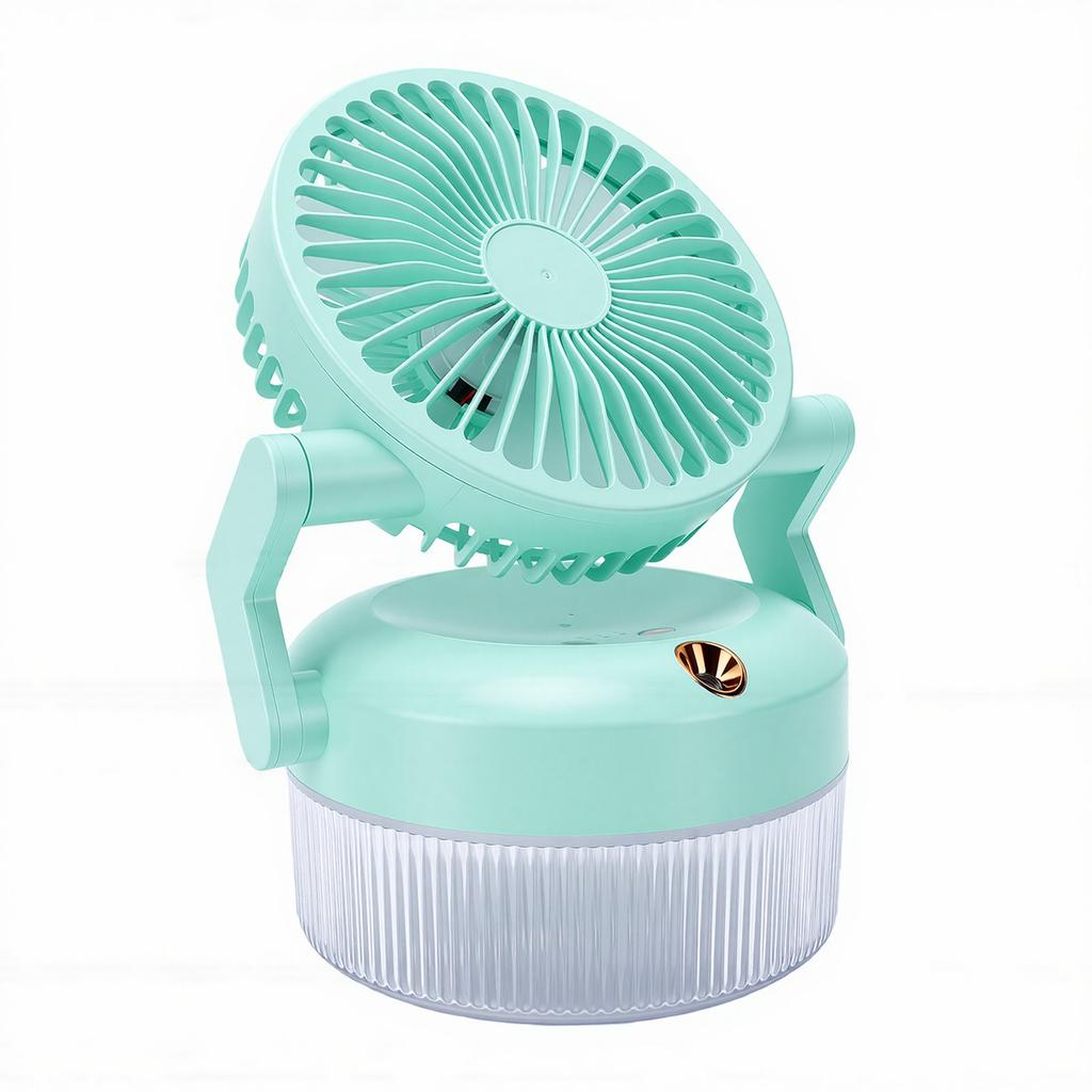 Desk Fan Air Humidifier 3 Gears 800ML Water Tank Desktop Cooling Fan and Humidifier with Ambient Light for Home Office