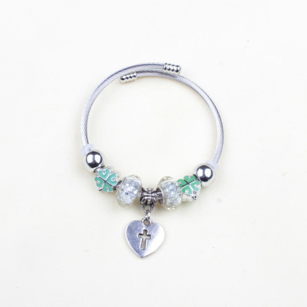 Beaded Bracelet Bangle Multi Element Stainless Steel Copper Alloy Open Spring Snake Bone Chain