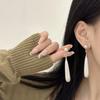 Vintage Retro French Literary Water Drop Baroque Simulation Pearl Earrings Women's Stud Earrings