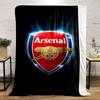 Arsenal logo with glowing shield design Flannel blanket for bedroom, living room, sofa, and nap sofas