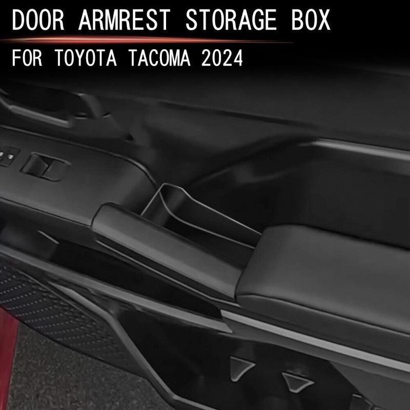 2Pcs Black Armrest Door Storage Box Organizer Hold Case For Toyota TACOMA 2024