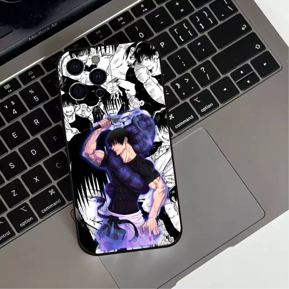 Toji Fushiguro Jujutsu Kaisen  Phone Case For iPhone 17,16,15,14,13,12,11 Plus,Pro Max,XS,Soft Silicone Black Cover