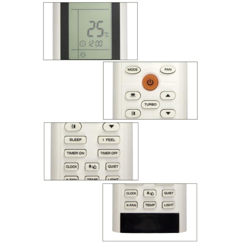 Replacement Air Conditioner Remote Control Wide Compatibility Enhances Transmission for YACIFBF YAC1FB3 YAC1FB4
