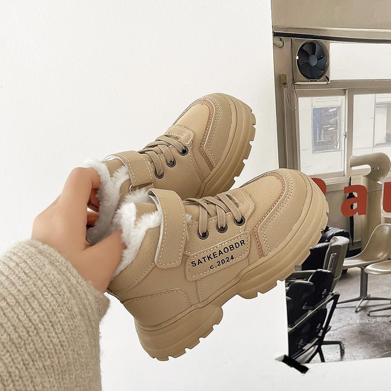 Zimní sněhule pro děti 2024 Trend Módní plyšové bavlněné boty Hřejivé silné Dětské boty z umělé kožešiny pro teenagery