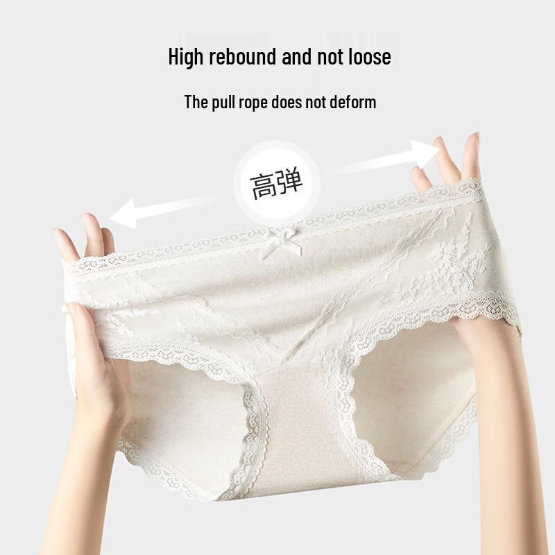 MiiOW Women's High-Waist Antibacterial Cotton Briefs