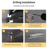 Stainless Steel Towel Rack 40cm 50cm 60cm 80cm Strong Bathroom Wall Shelf Organizer for Home Toilet Hanging