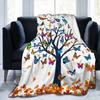 Colored Butterfly Tree digital-printed polyester Bedroom velvet flannel cover blanket Fleece soft sofa cover blankets for beds