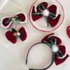 Cute Christmas Hair Hoop Xmas Plush Ball Hairpin Hair Accessories Christmas Barrettes  Girls
