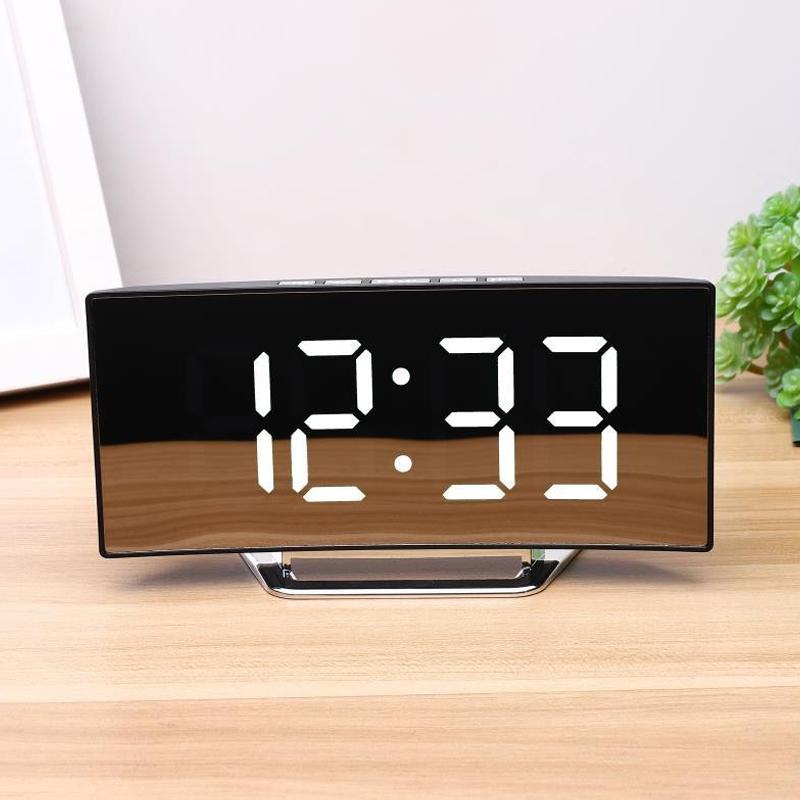 Screen Digital Clock Led Alarm Clock Bedroom Electronic Desktop Clock With Temperature Display Adjustable Brightness 12/24 Hours