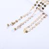 Glasses Chain Faux Pearl Neck Strap Rope Metal Fixed Eyeglass Cord for Driving